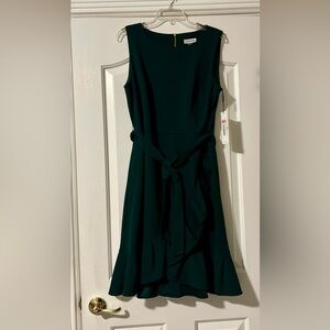 Calvin Klein Green Scoop Neck Mini Sundress